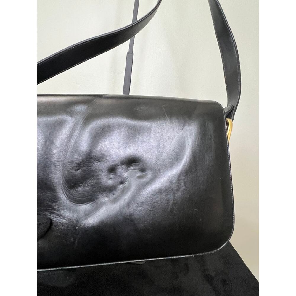 Vintage Celine Horsebit Sulky Black Leather Shoulder Bag Authenticated - Picture 8 of 15